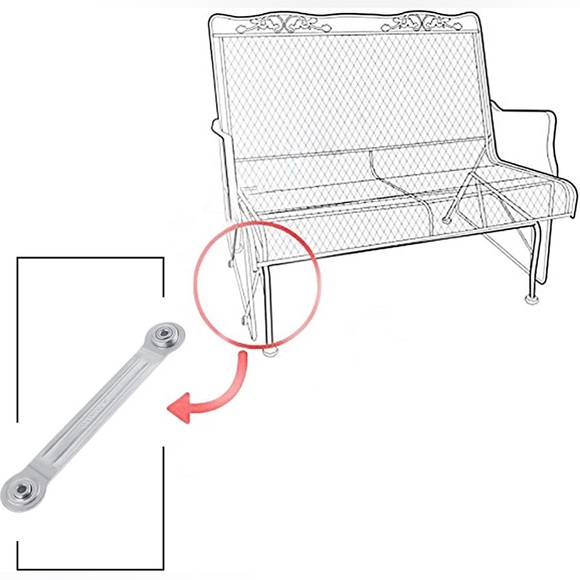 (2) Glider Chair Arm Bracket 10” Hardware for Rocking Horse Chair Couch Ect - Picture 4 of 10